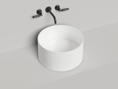 Раковина из искусственного камня S-Stone Salini ARMONIA 130422MF 50х50 накладная цвет белый